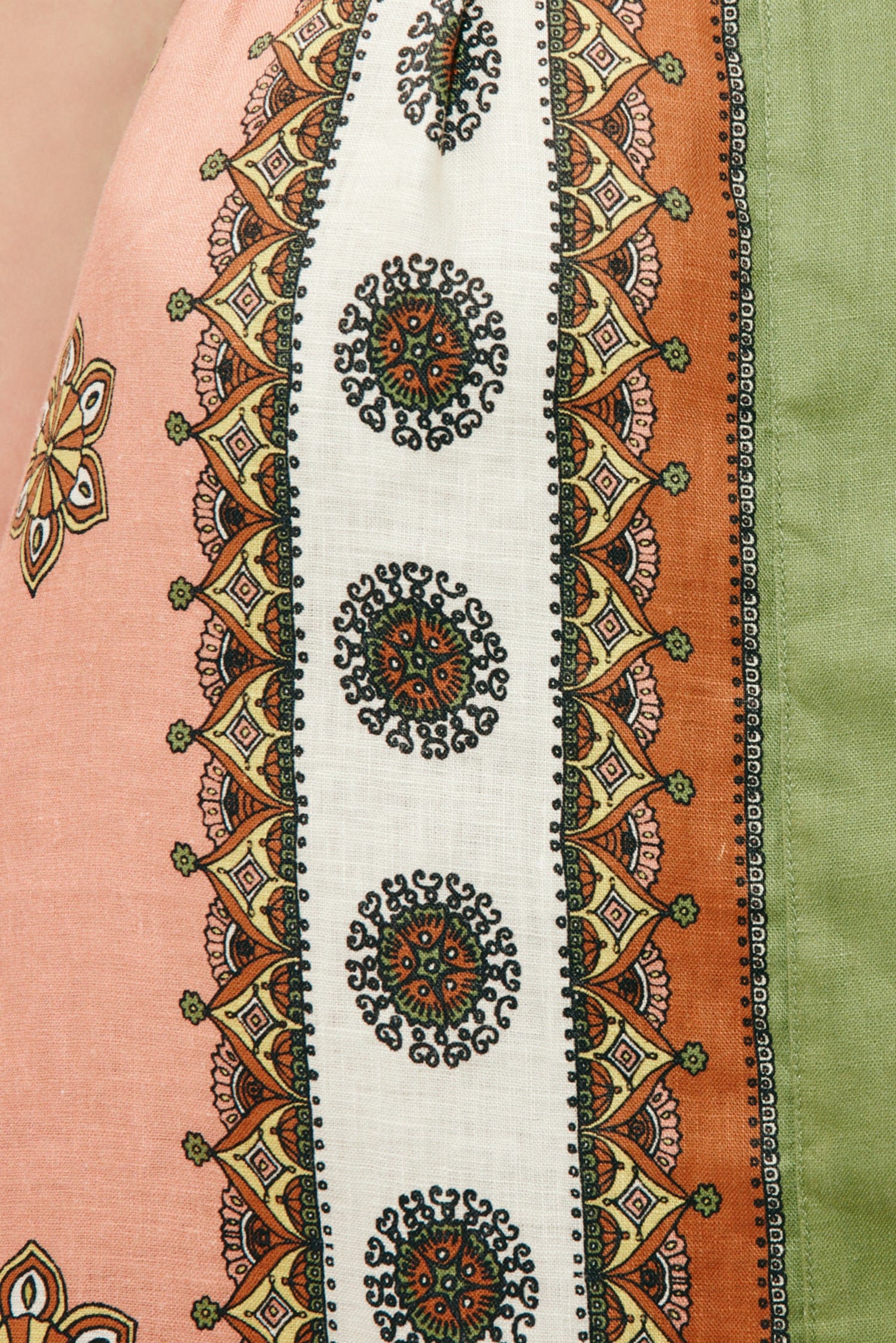 Alemäis Contina robe chemise midi lin géométrique