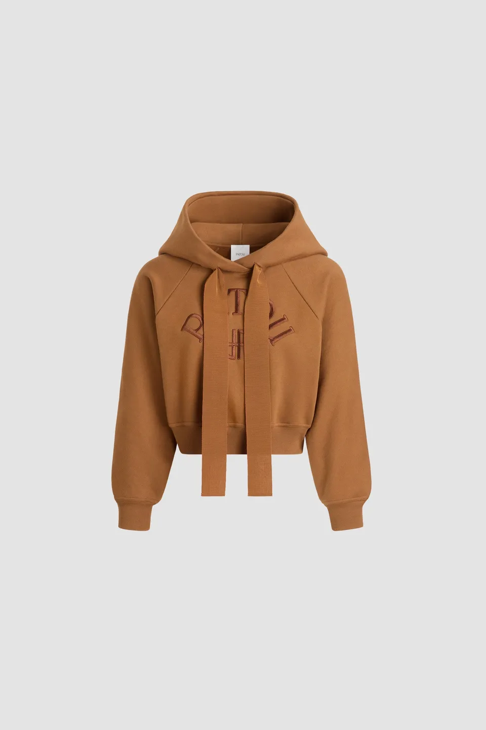 Patou JE192 sweat à capuche coton bio Mahogany marron