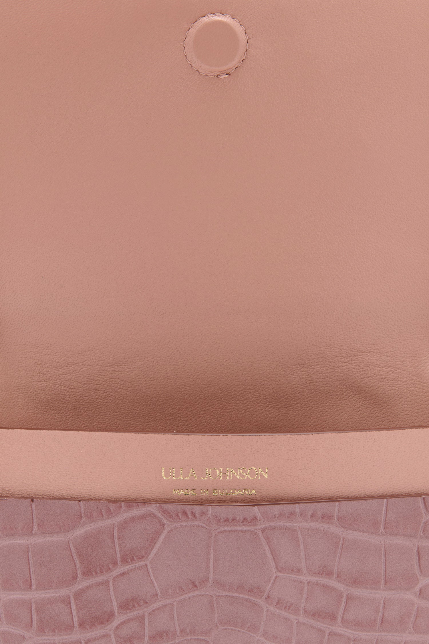 Ulla Johnson Charlotte Flap Bag sac Rosa croco chaîne