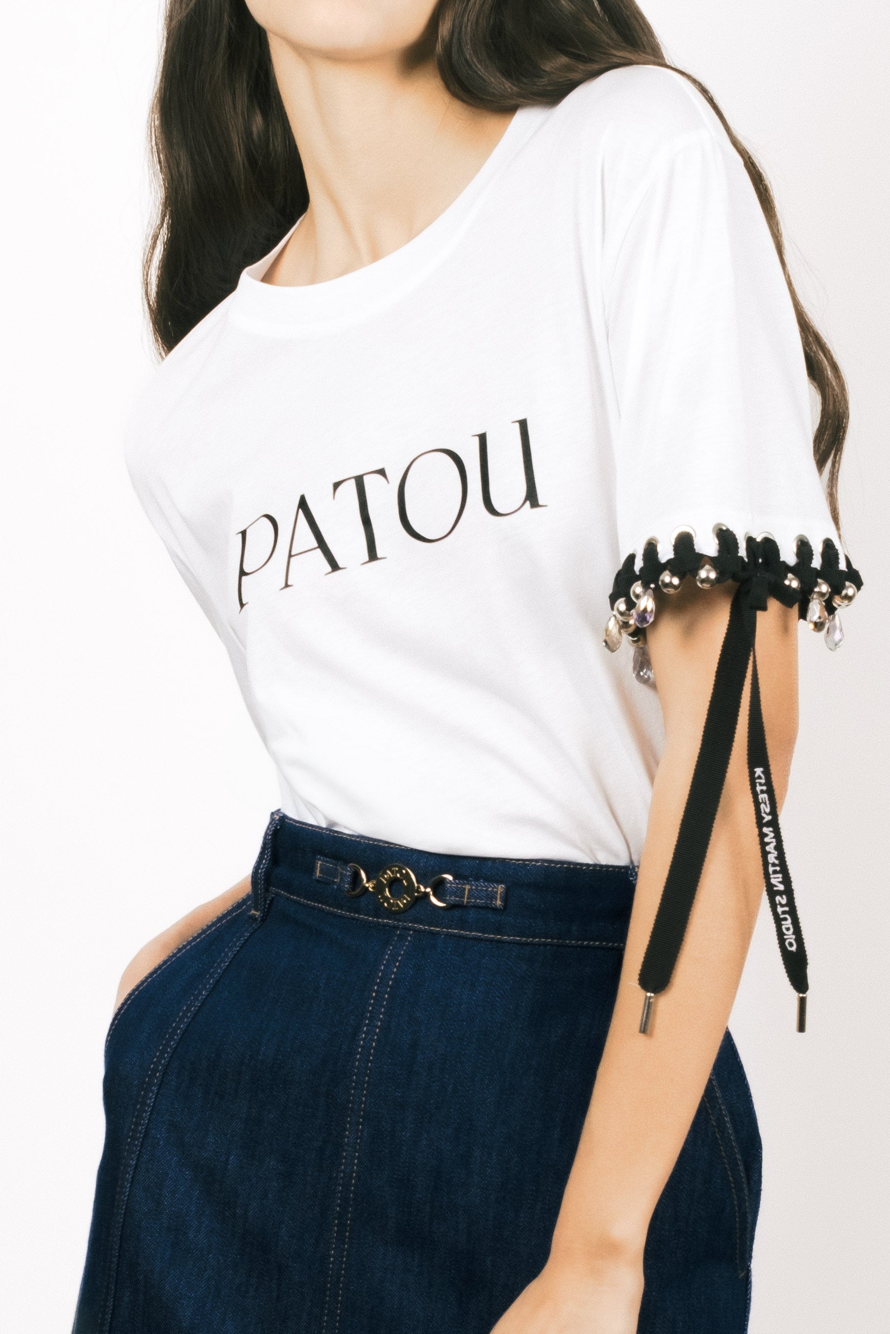 Patou Upcycling SP050 t-shirt coton bio noir