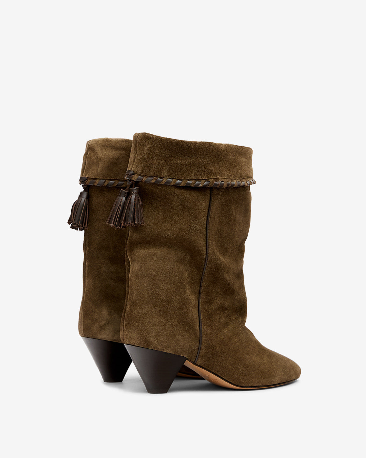 Isabel Marant Dalby boots cuir velours bronze talon 5,5 cm