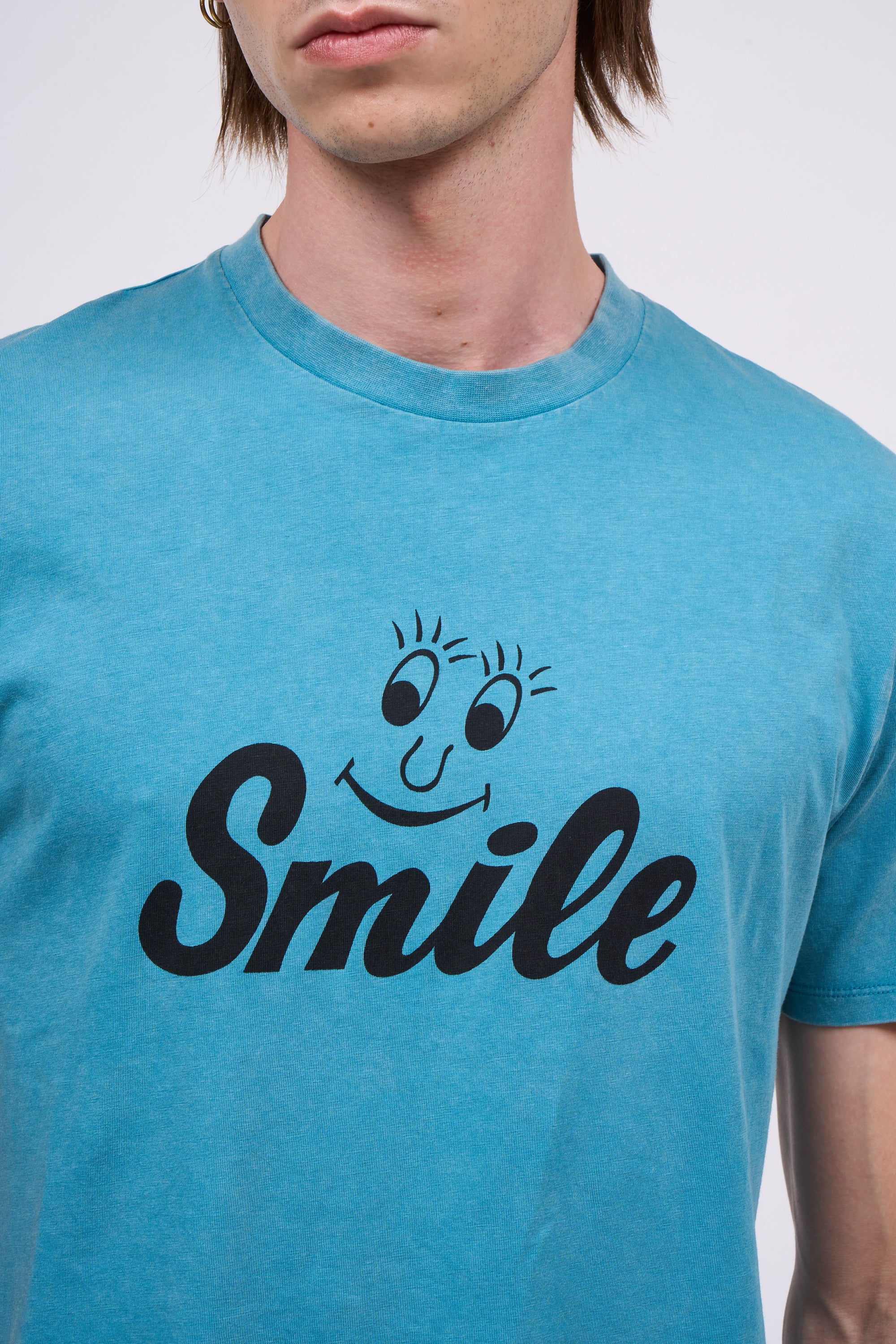 Paul & Joe Smile t-shirt coton imprimé bleu