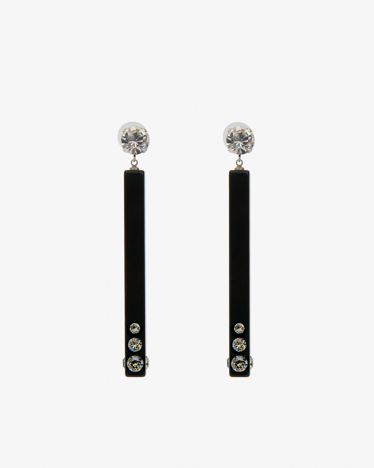Isabel Marant Karlie boucles oreilles noir argenté