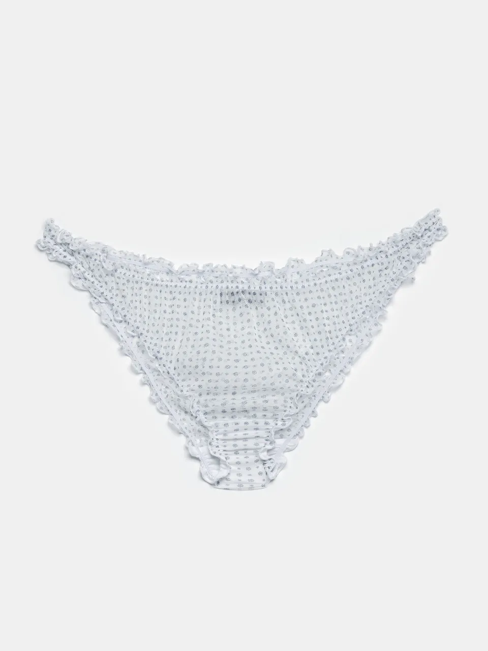 Ester Manas Lingerie Micro Blue Floral culotte blanc taille basse