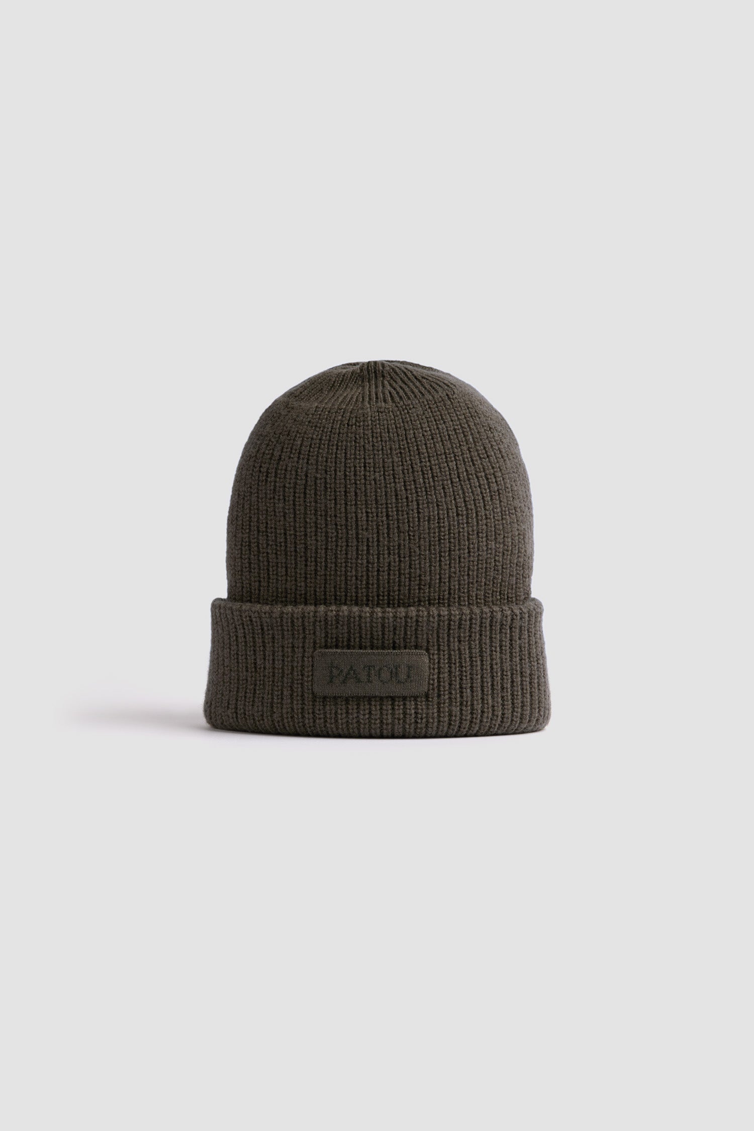 Patou bonnet laine durable Kaki TU côtelé