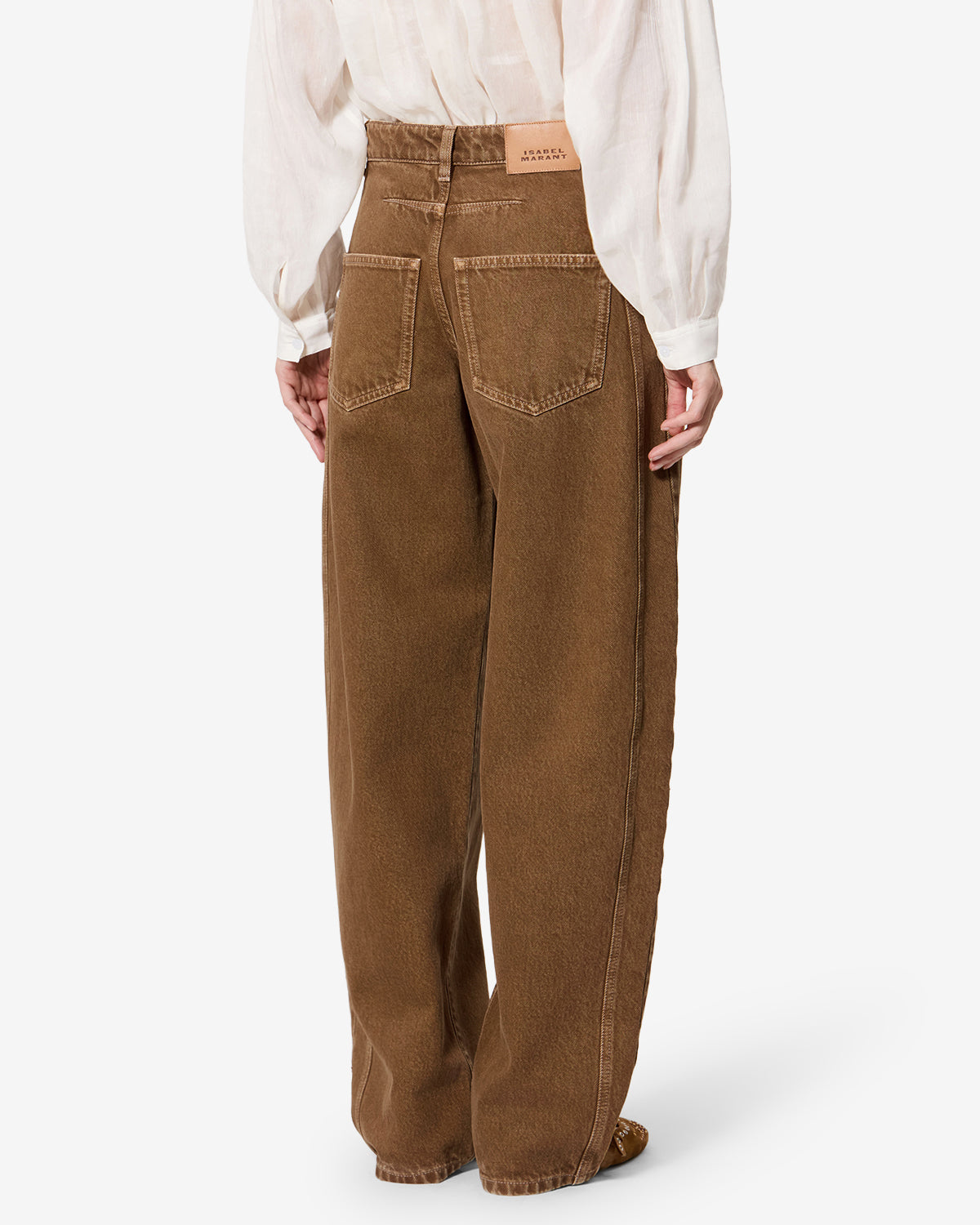 Isabel Marant Lisha jean barrel bronze taille haute