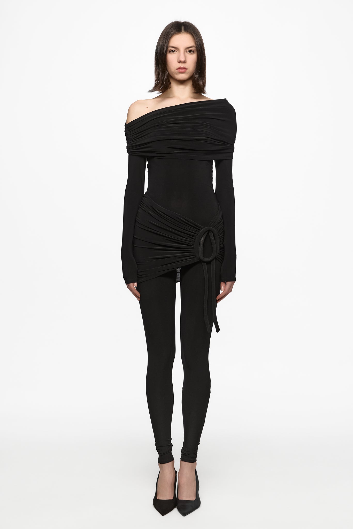 ATU Body Couture Black Braided Combinaison Noire Tressée