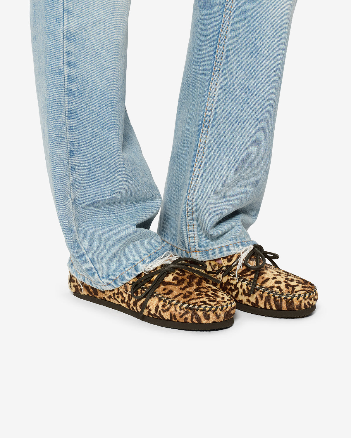 Isabel Marant Fitza MC0019FB mocassins cuir fauve zèbre