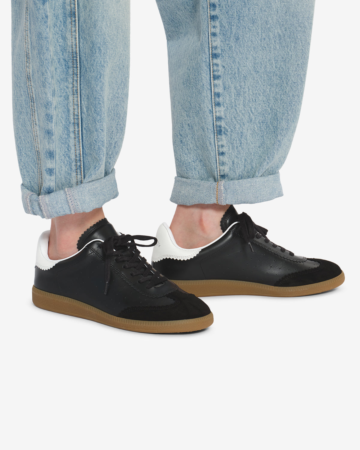 Isabel Marant Bryce baskets cuir noir