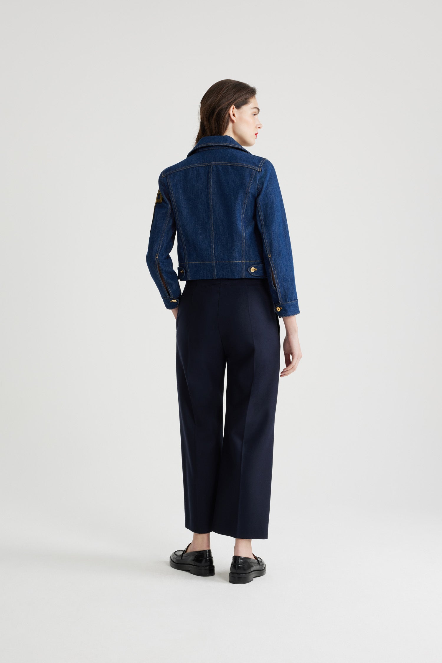 Patou TR001 Pantalon laine marine taille 38 droit