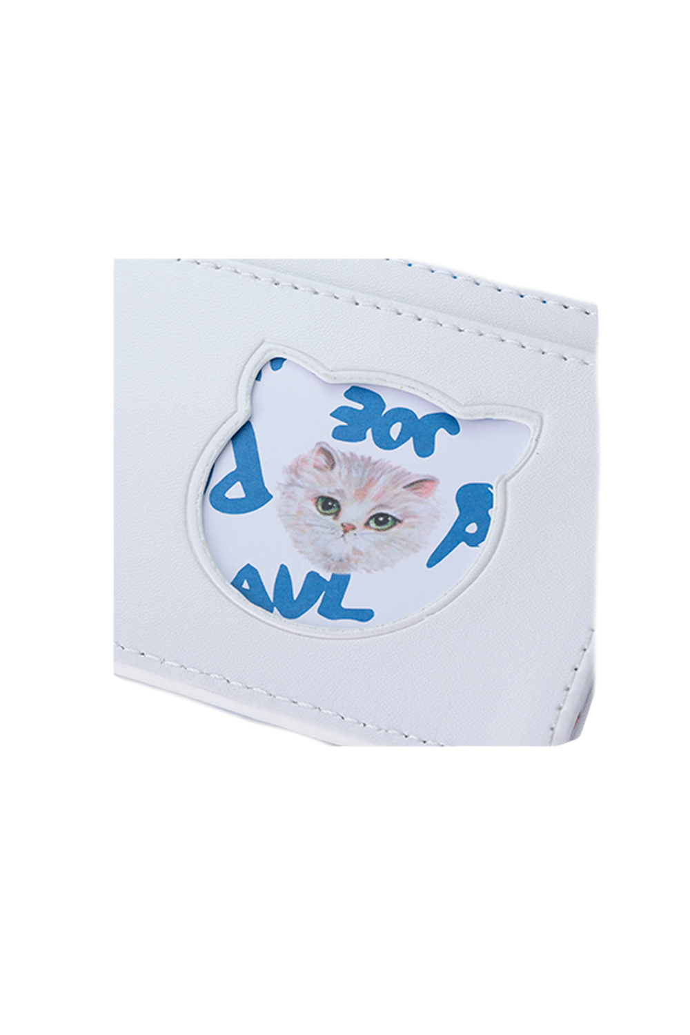 Paul & Joe Gipsy porte-cartes blanc imprimé chat