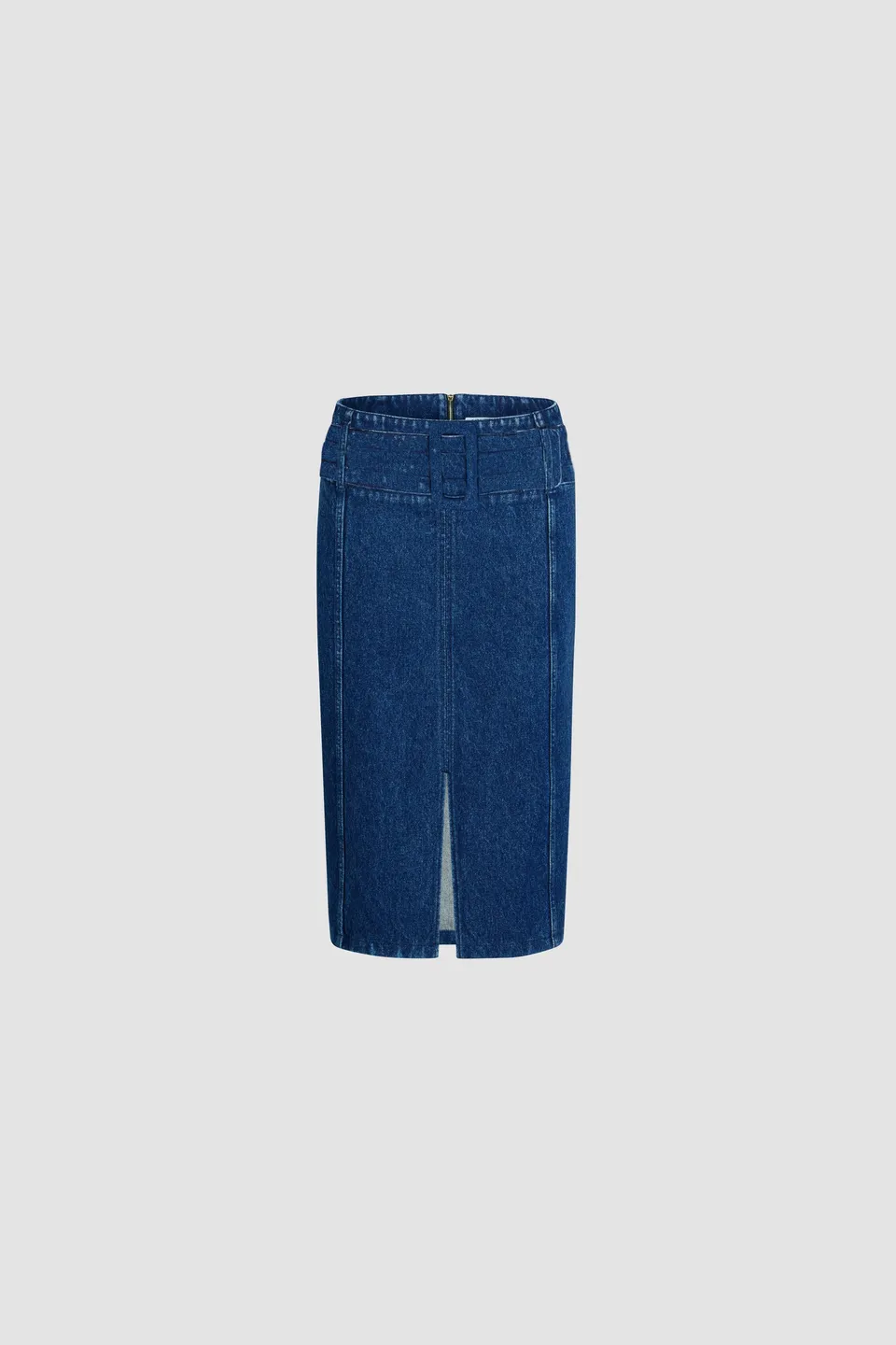 Patou Denim P25SK0770216661B jupe midi bleu encre coton