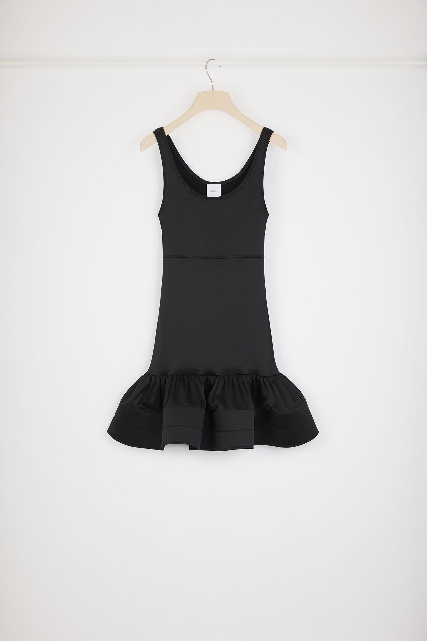 Patou Dresses DR139 mini robe satin noir moulante