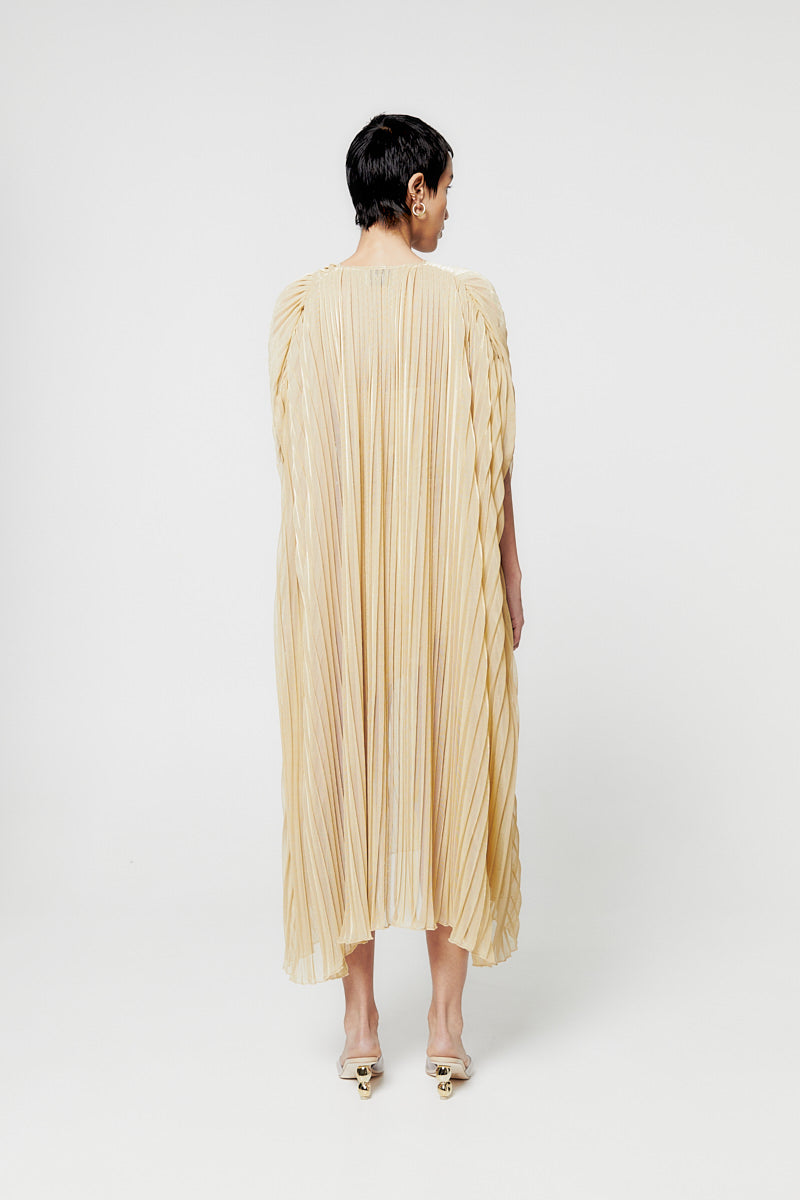 ATU Body Couture Long Robe Kaftan Dorée Plissée U
