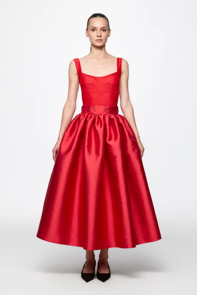 ATU Body Couture Taffeta Jupe midi rouge taille S