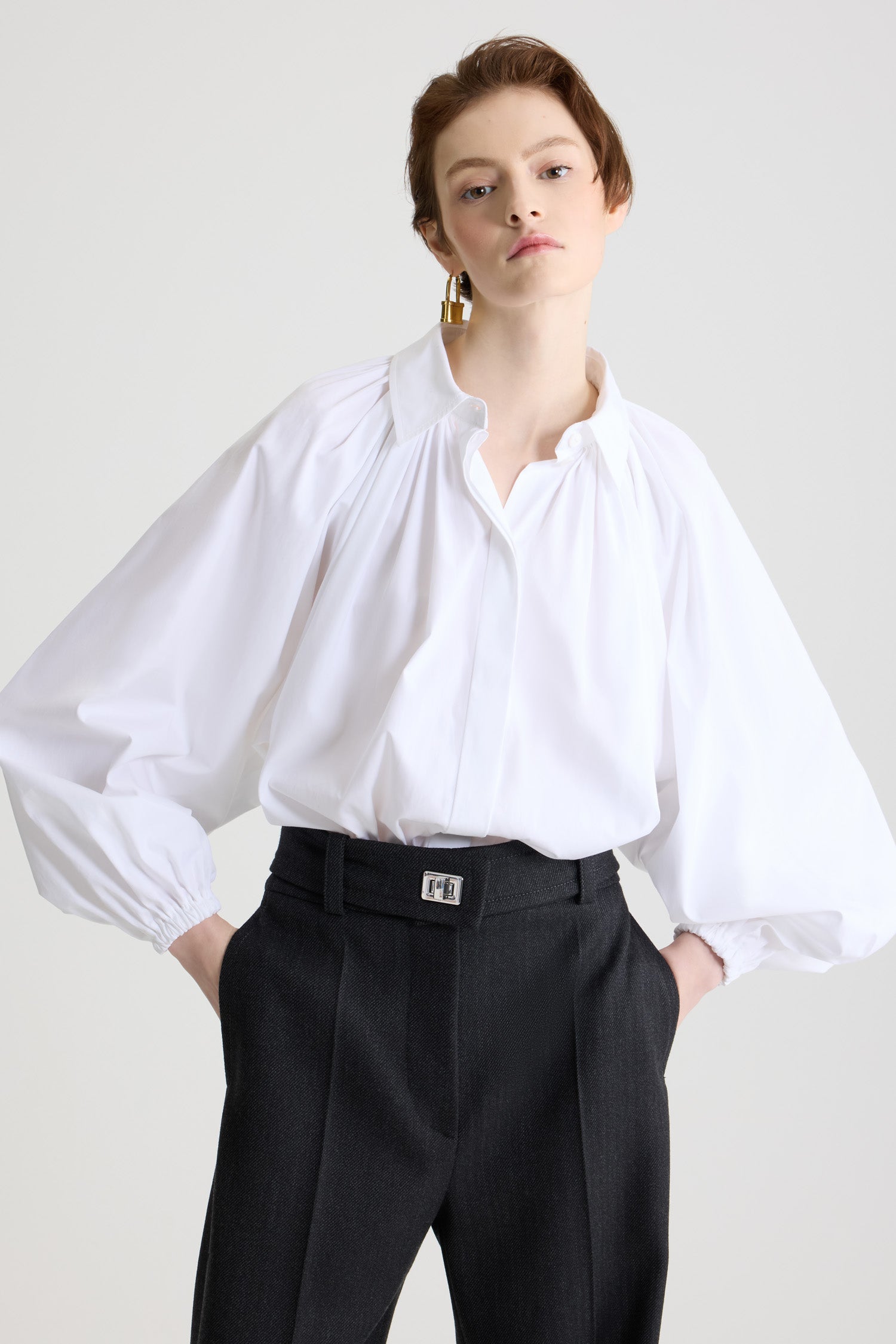 Patou Bubble BL050 blouse coton bio blanc 34-44
