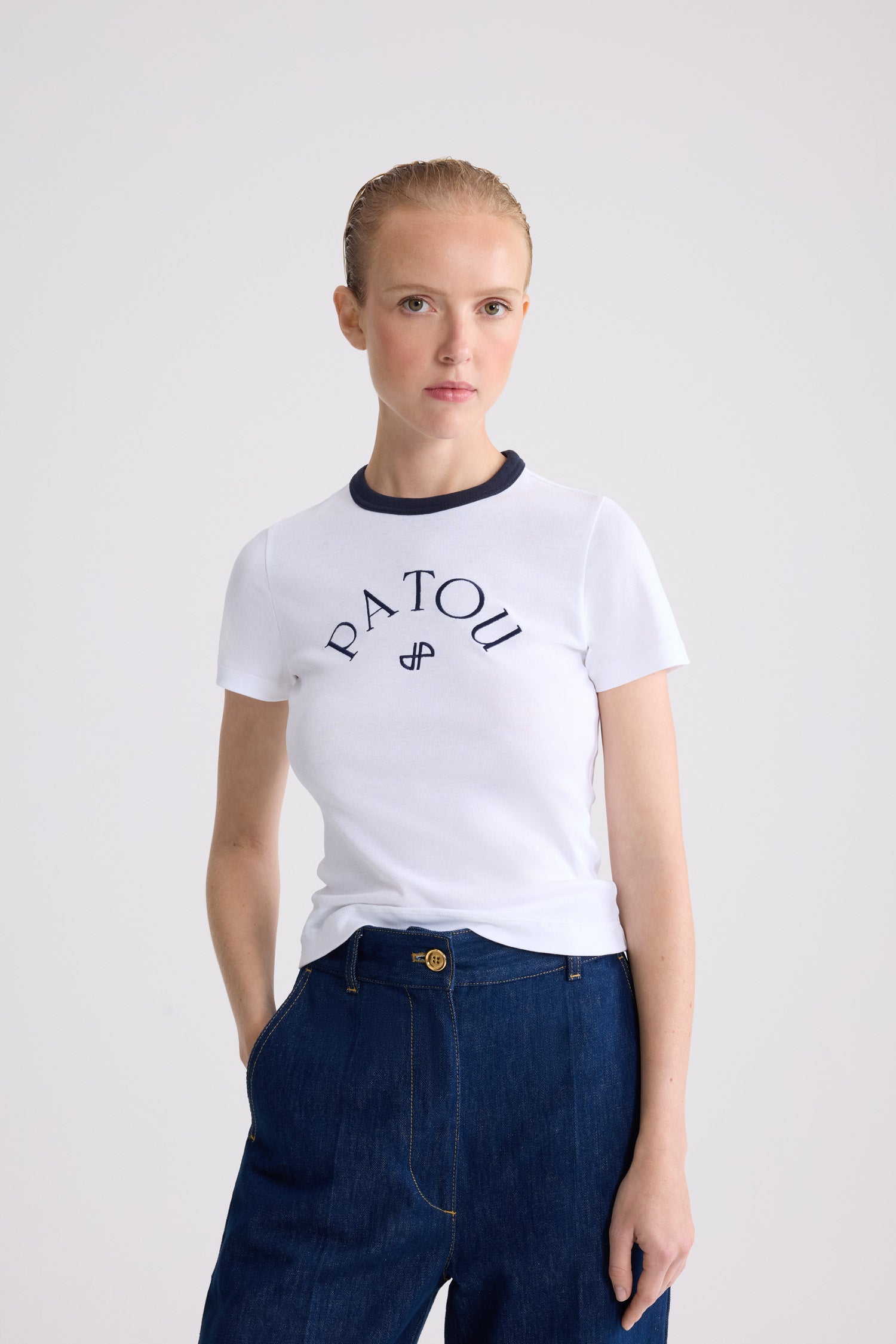 Patou T-Shirts P26JE2499994001W T-shirt blanc coton bio