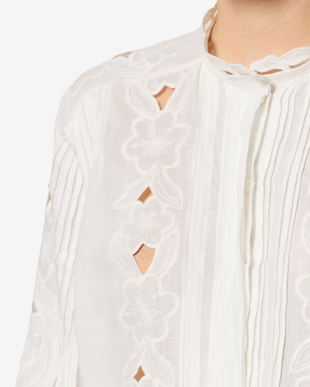 Isabel Marant Rubra HT0964FA blouse blanche broderie anglaise