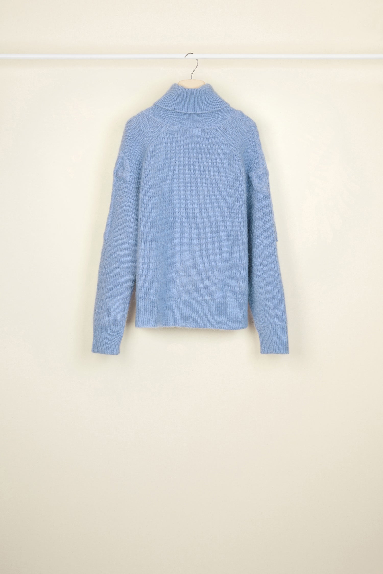 Patou A20KN0348030603B pull col roulé Blueberry mohair