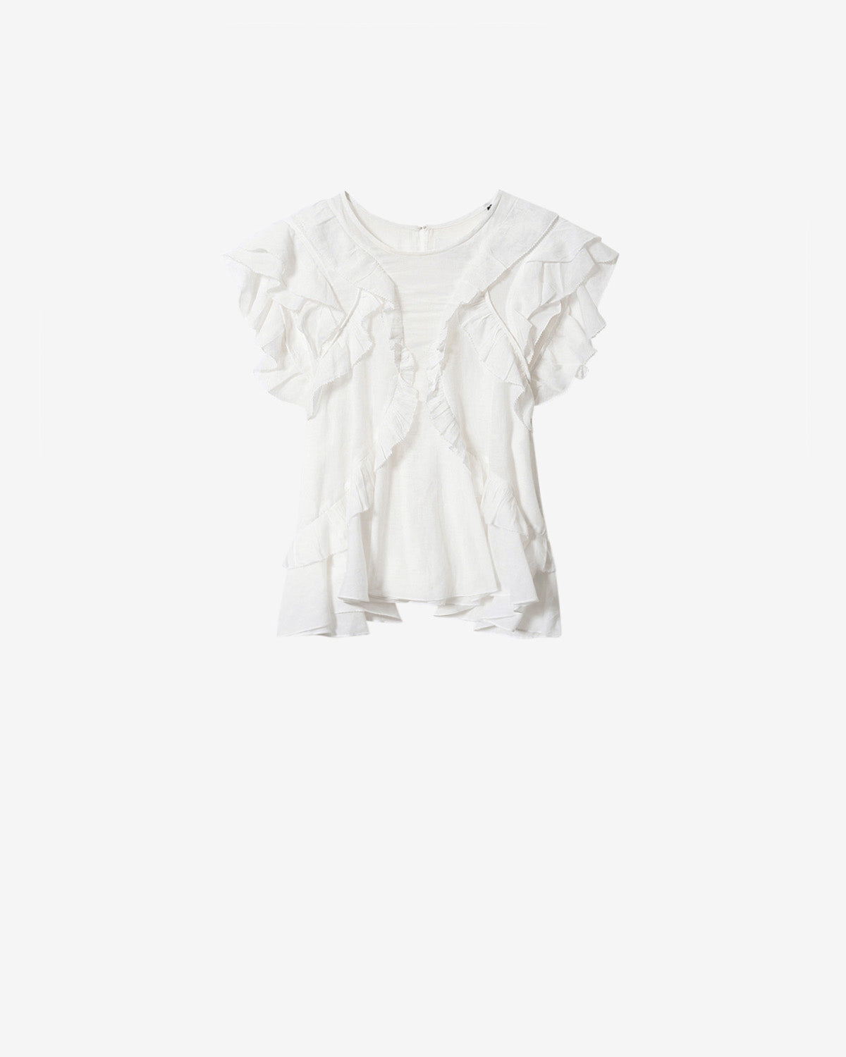 Isabel Marant Nalou top voile coton blanc