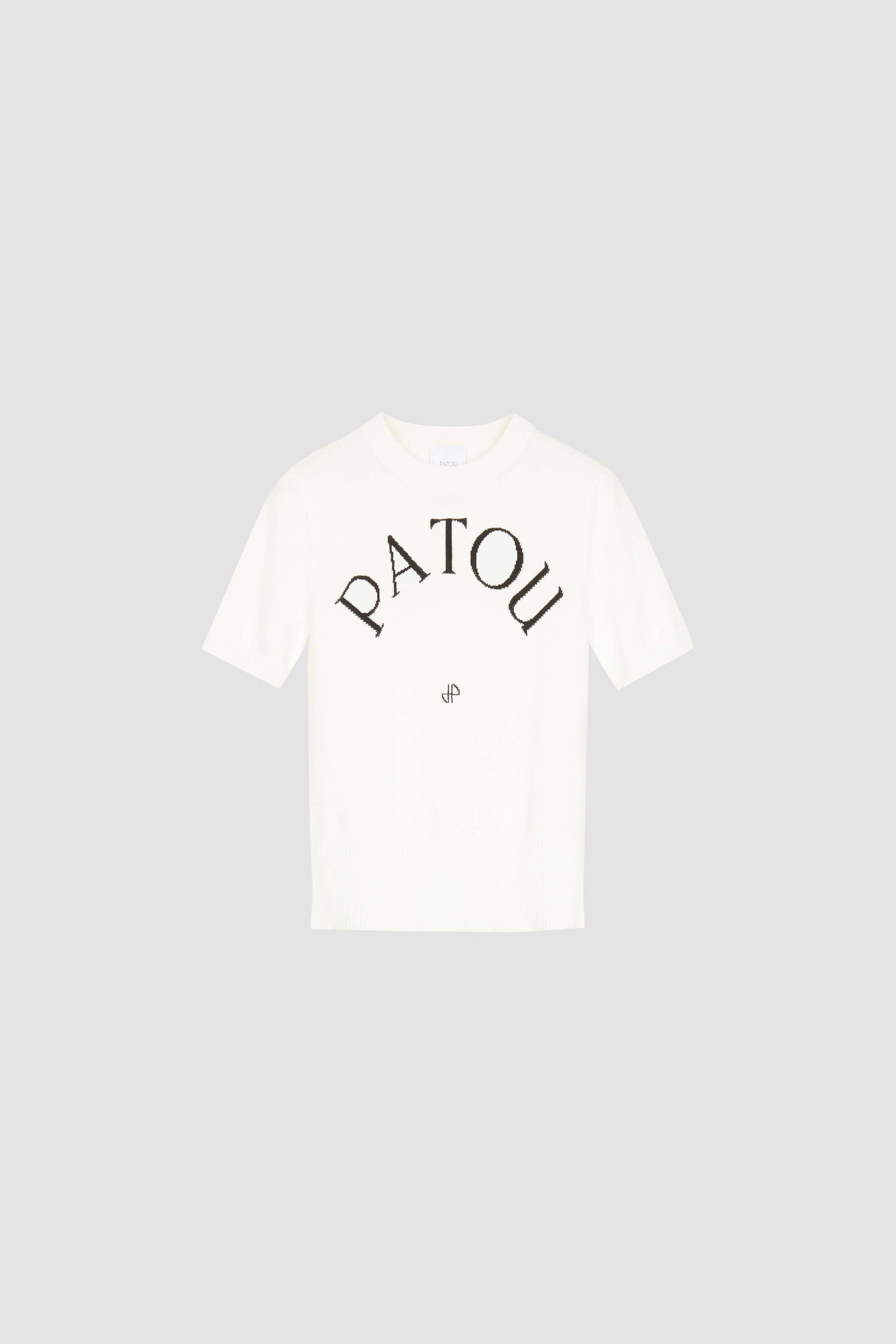 Patou Knitwear P22KN0688045001W top coton blanc logo