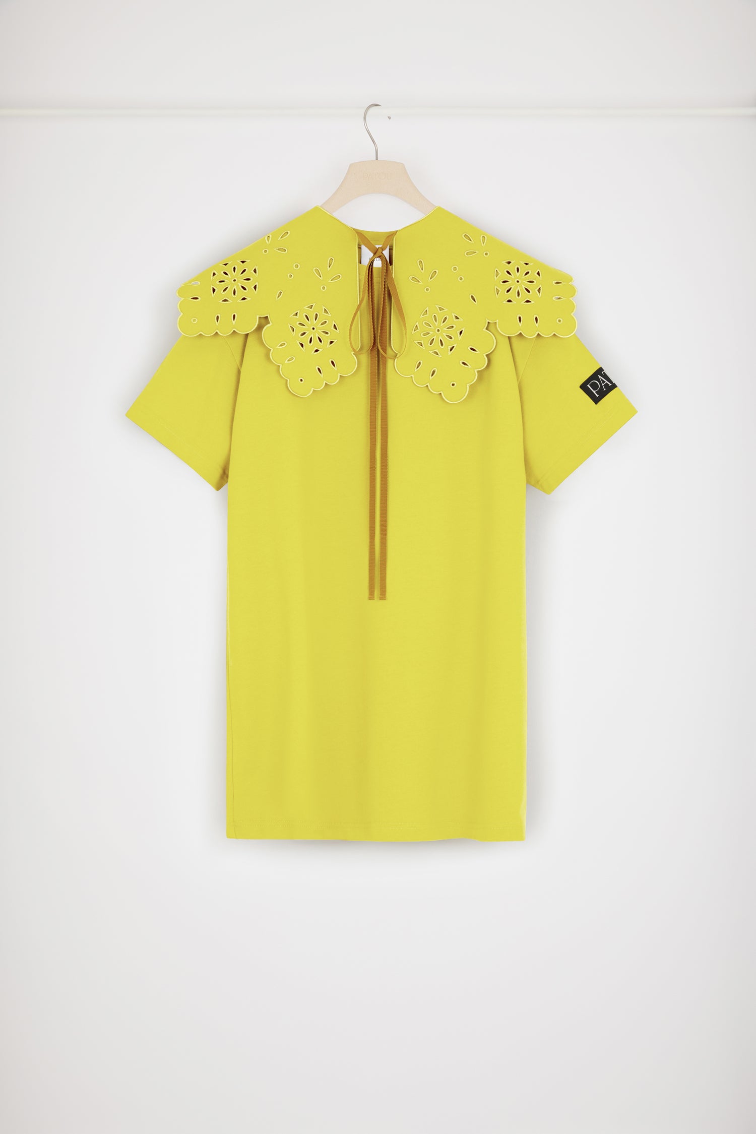 Patou JE057 robe t-shirt coton bio Absinthe col amovible