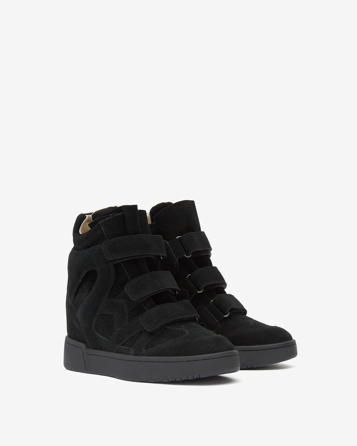 Isabel Marant IM3 baskets compensées cuir noir