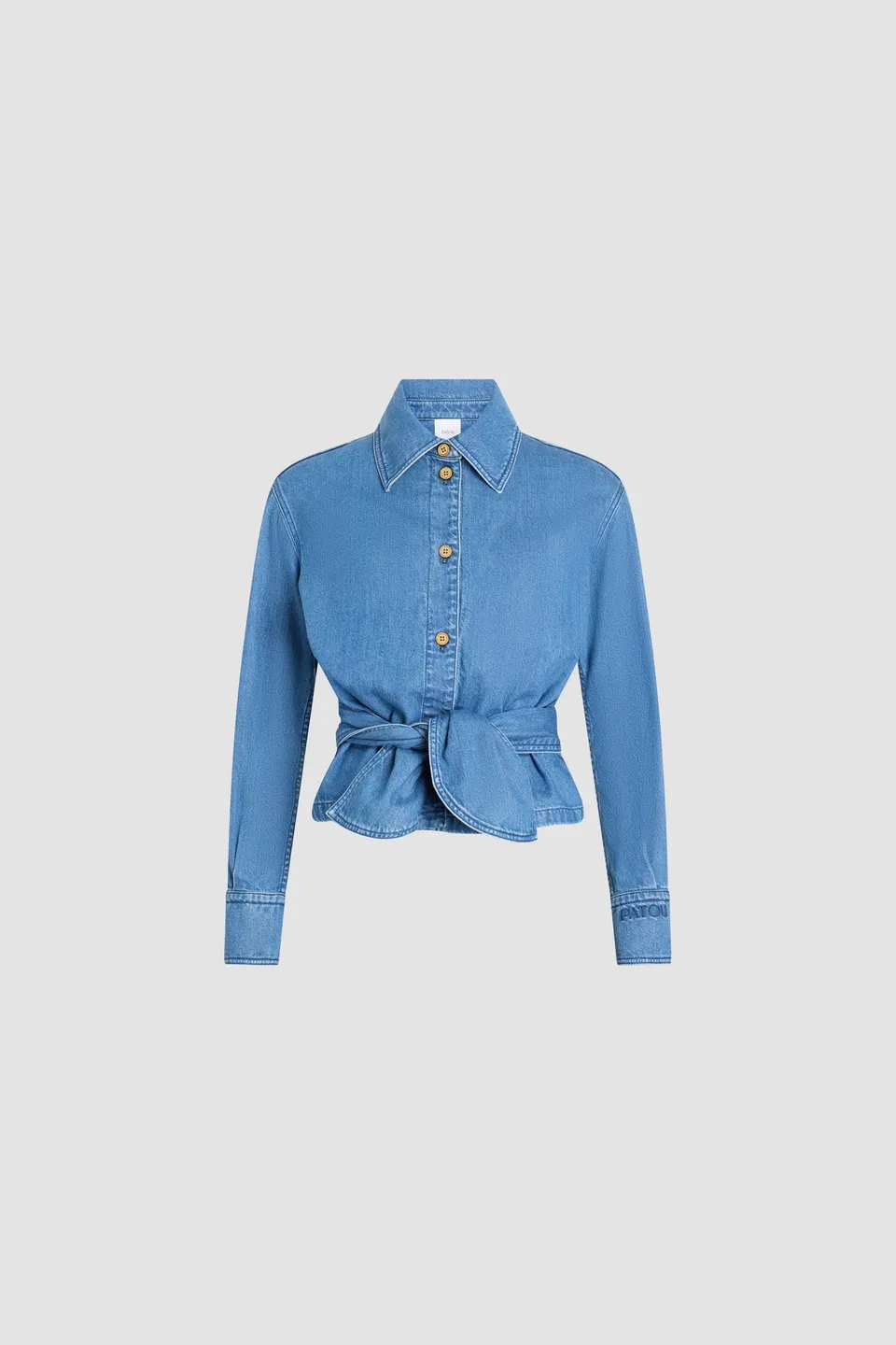 Patou chemise nouée BL062 coton denim Heritage Blue