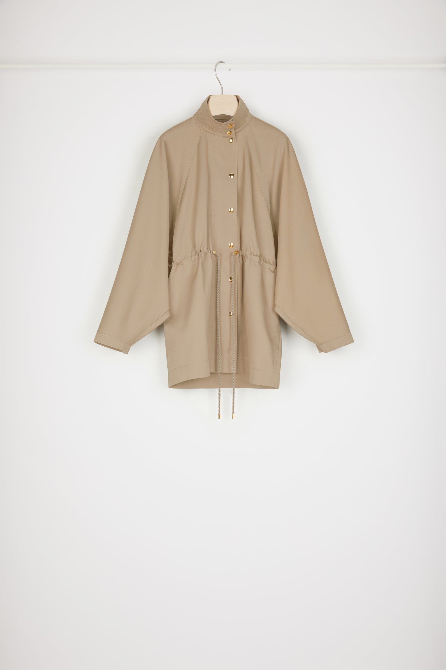 Patou OU0180074106P parka gabardine beige coton bio