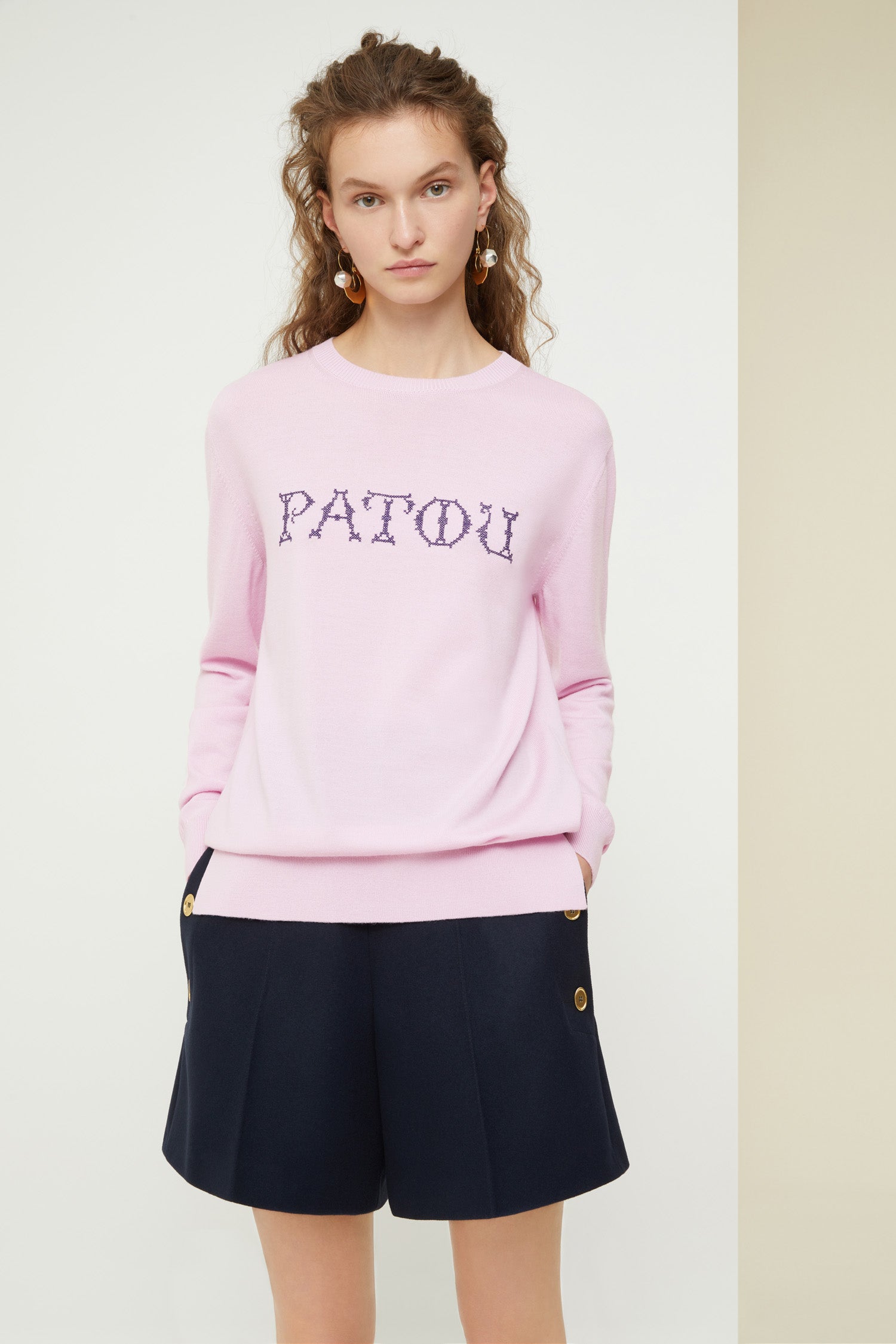Patou Small Facet P21JW054 créoles cuivre argenté TU