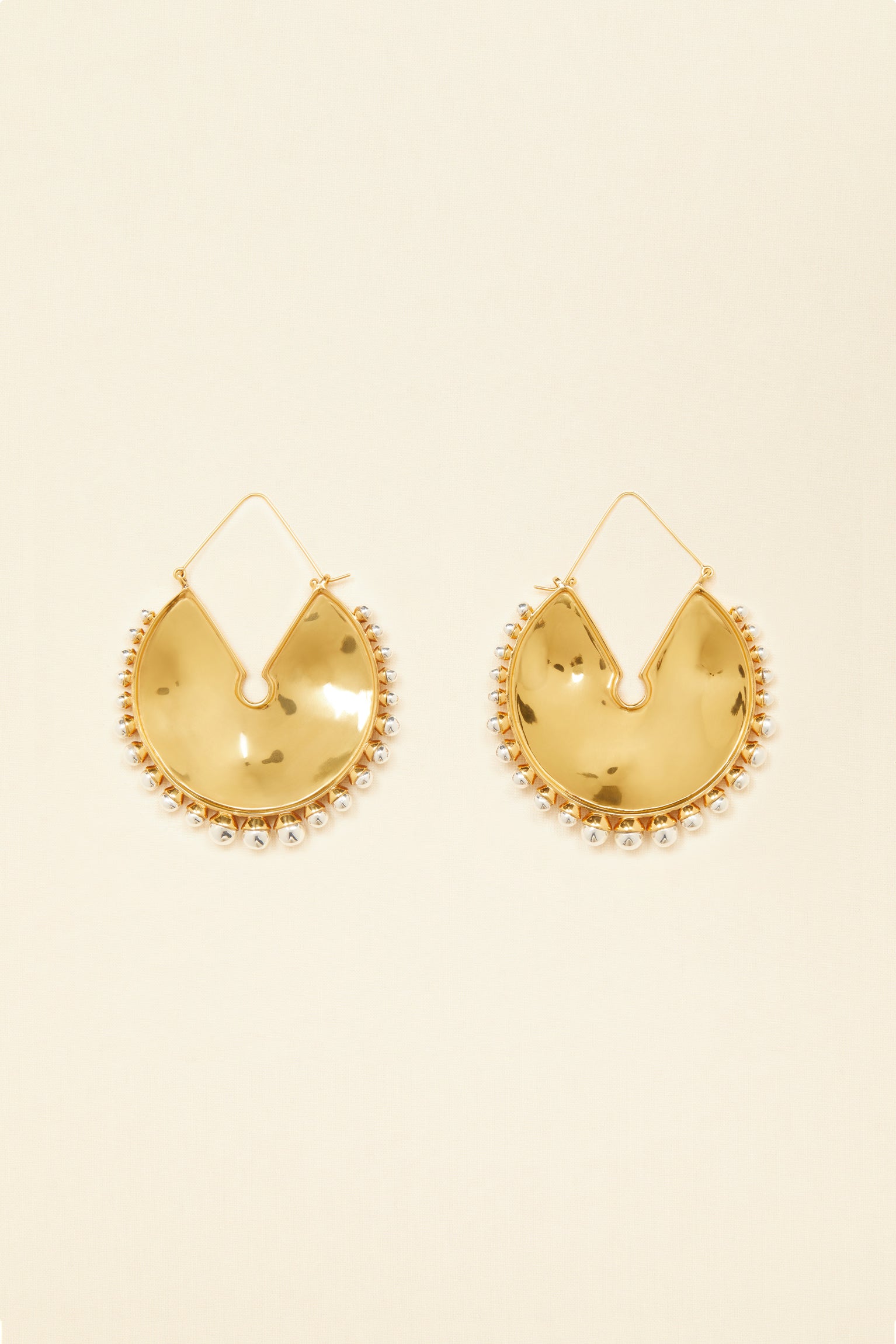 Patou JW006 boucles oreilles laiton perles doré