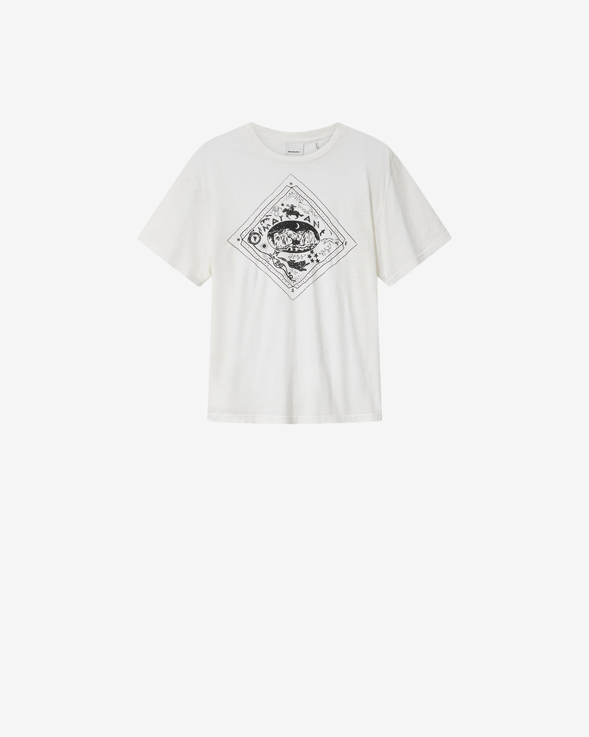 Isabel Marant Hiroe TS0338HA t-shirt écru coton Rodéo