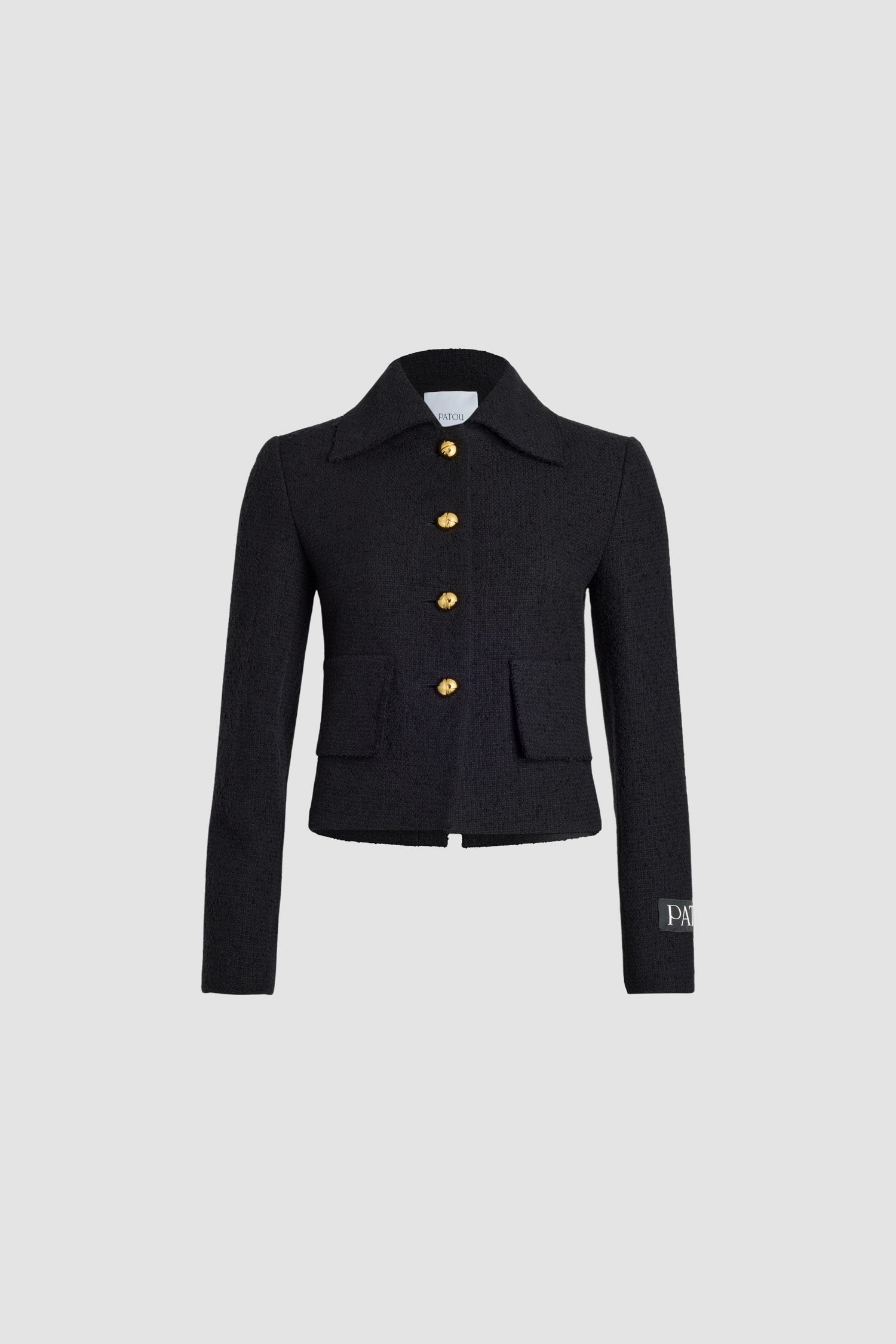 Patou Iconic veste tweed laine noire 34-44