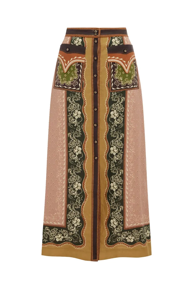 Alemaïs Darcey jupe midi chanvre taille 10 AU