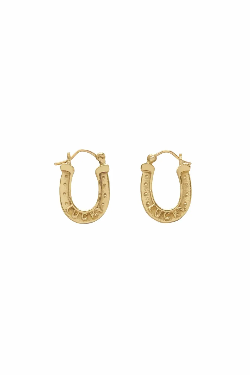 Alemaïs Django Horseshoe Studs boucles fer à cheval doré