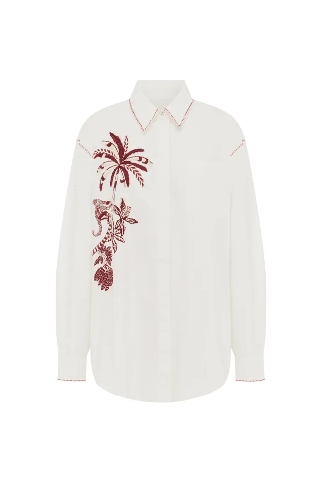 Alemäis Odie Embroidered Shirt chemise coton brodé