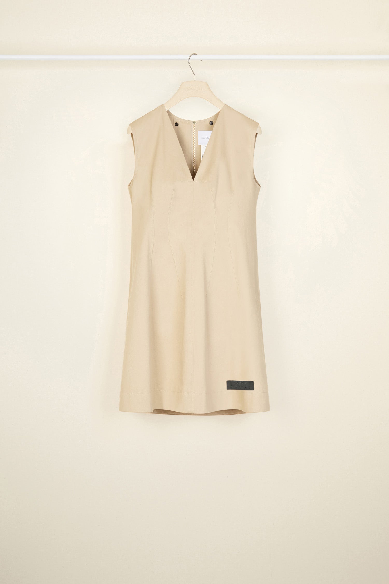 Patou robe P21DR0720074093S Sand mini coton bio col