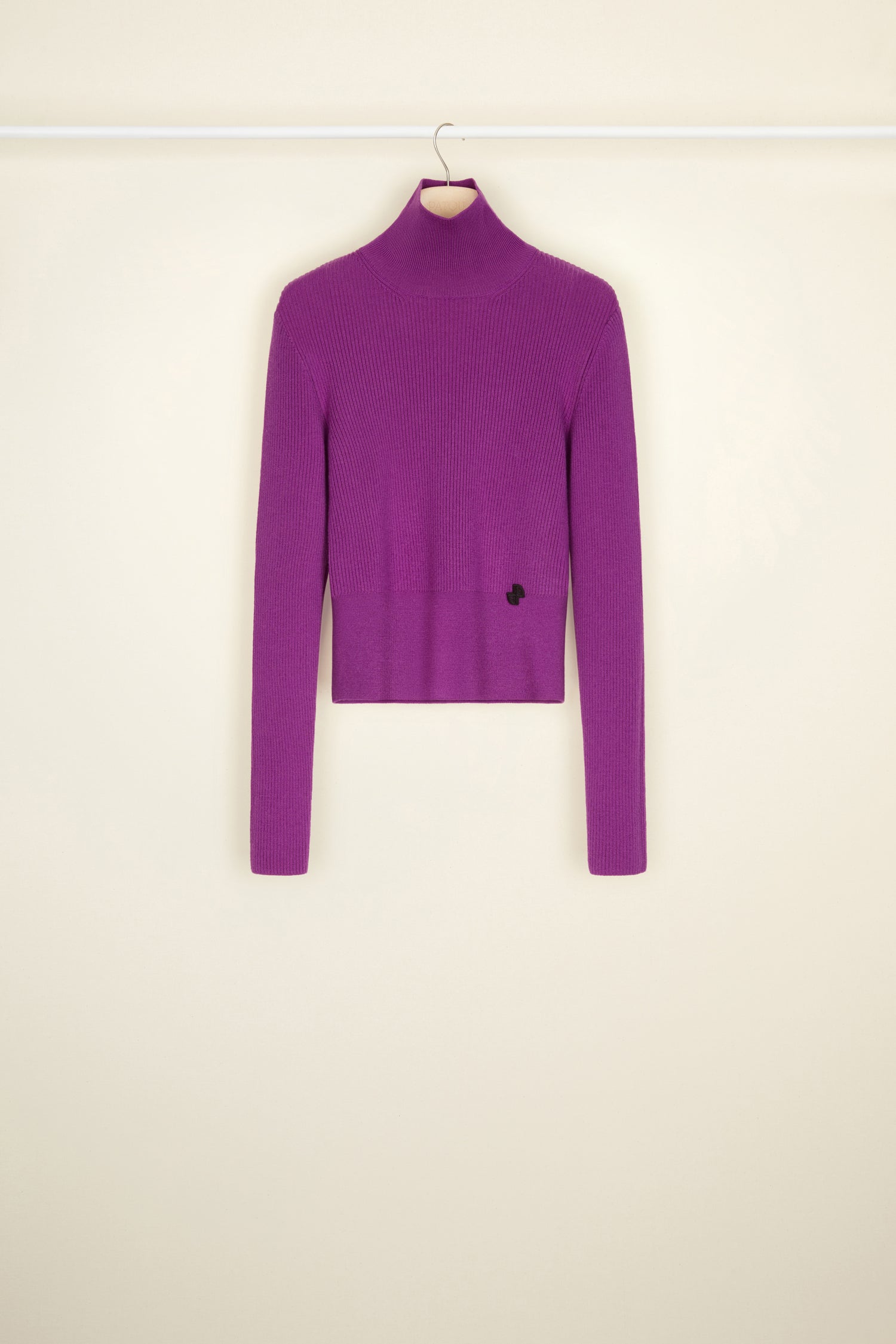 Patou Knitwear A21KN0588040498P pull améthyste col montant