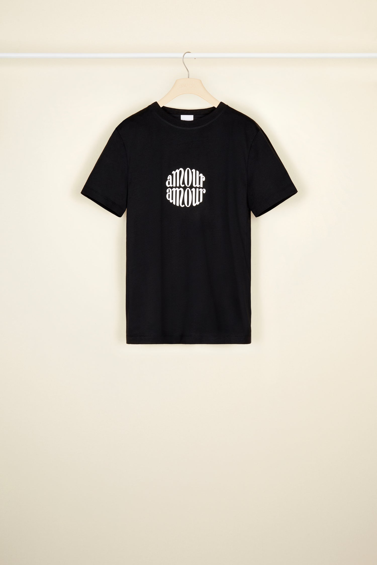 Patou A21JE0339999999B t-shirt coton noir Amour