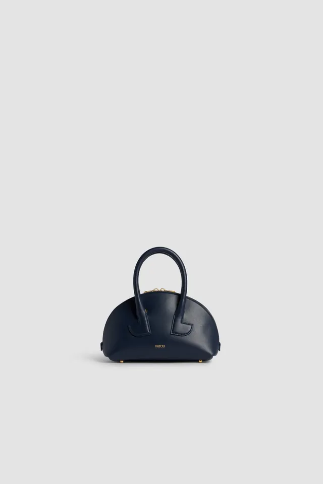 Patou Bags P25BA0195000699N sac bowling cuir lisse bleu marine TU