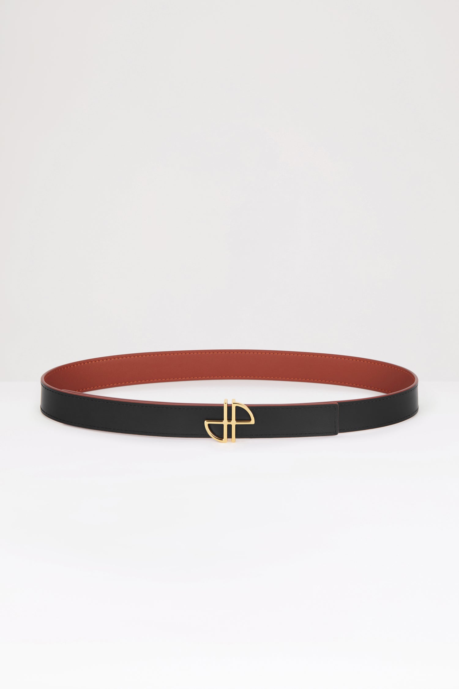 Patou BE001 ceinture cuir marron réversible S-M-L