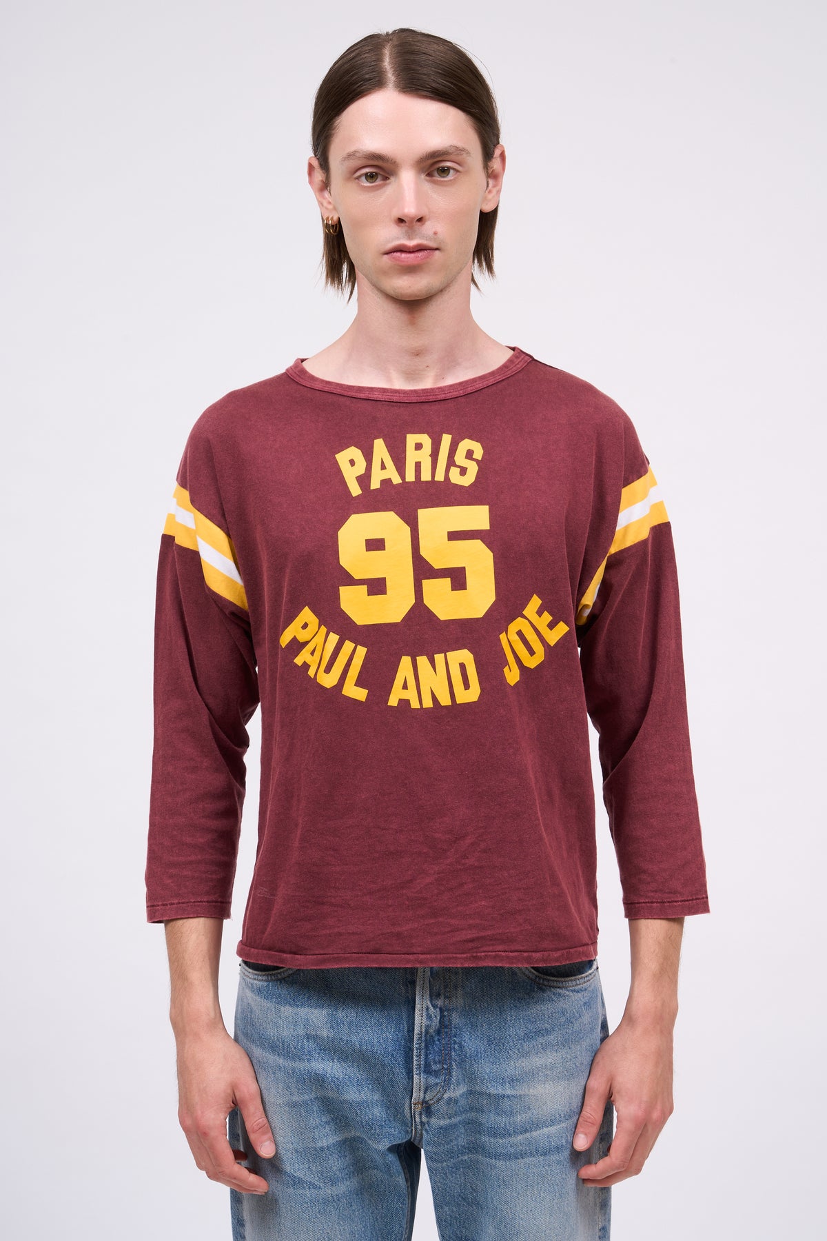 Paul & Joe Baseball t-shirt coton floqué Paris 95 taille S