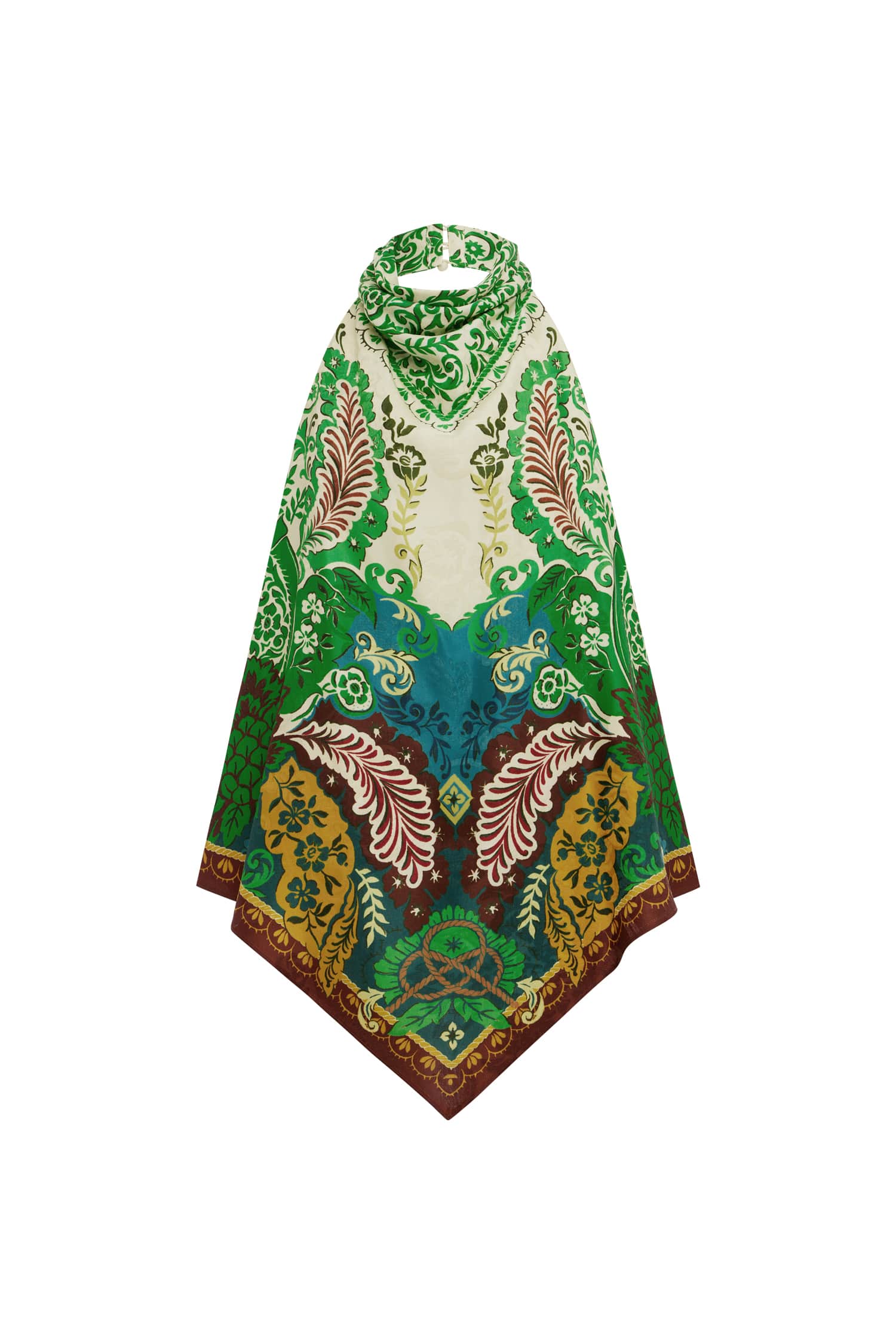 Alemaïs Florence Scarf top licou jacquard botanique