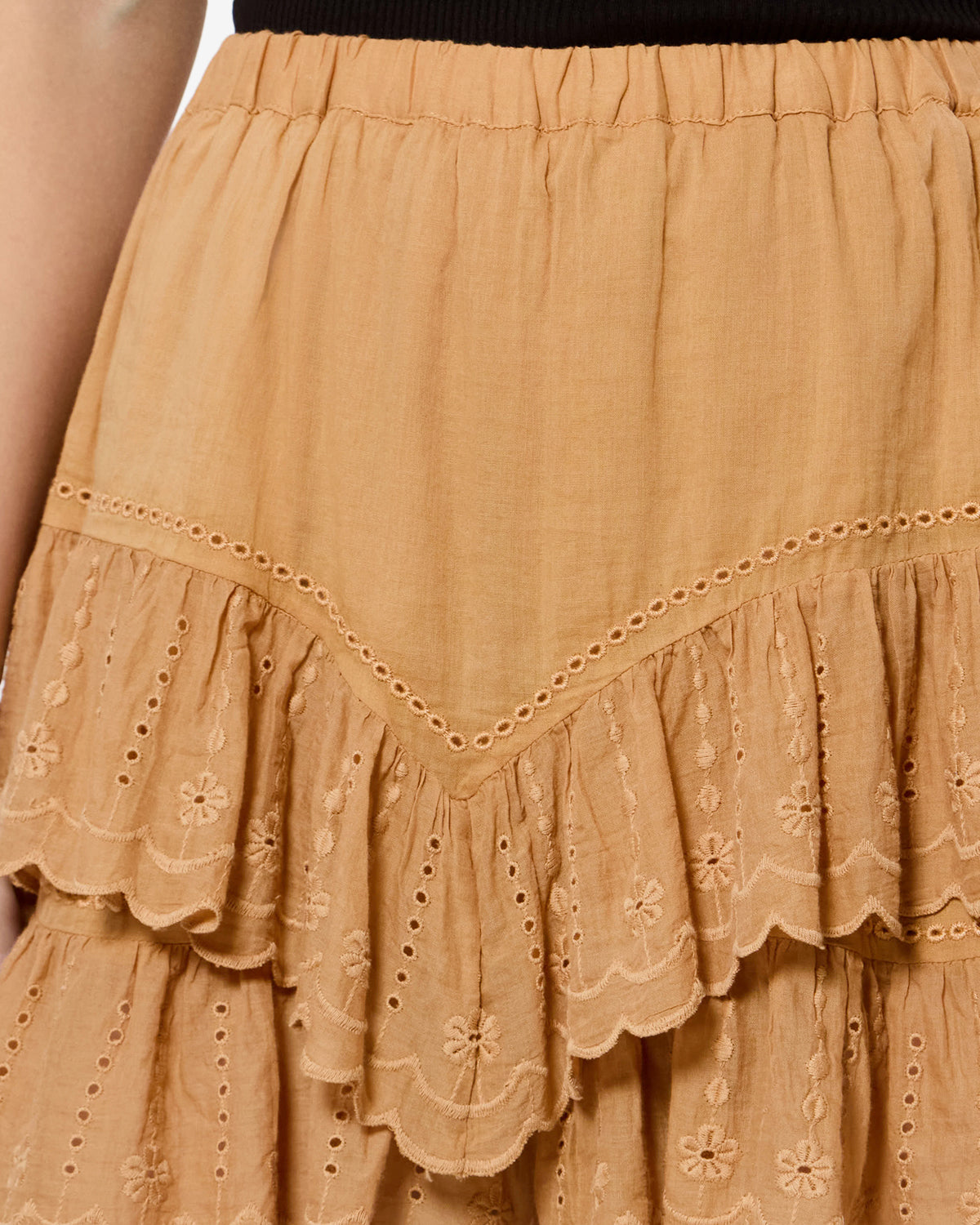 Isabel Marant Pantalons Jocadia short caramel broderie taille 34-44