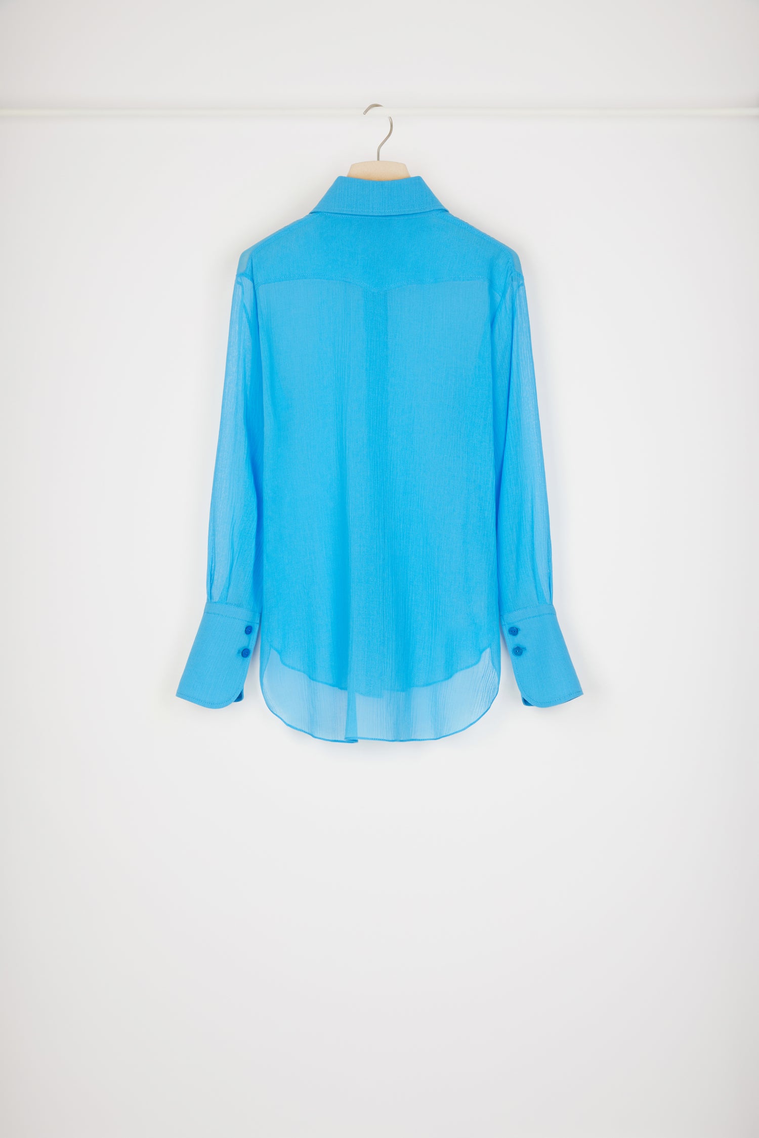 Patou BL024 chemise bleue Blue Jewel coton bio