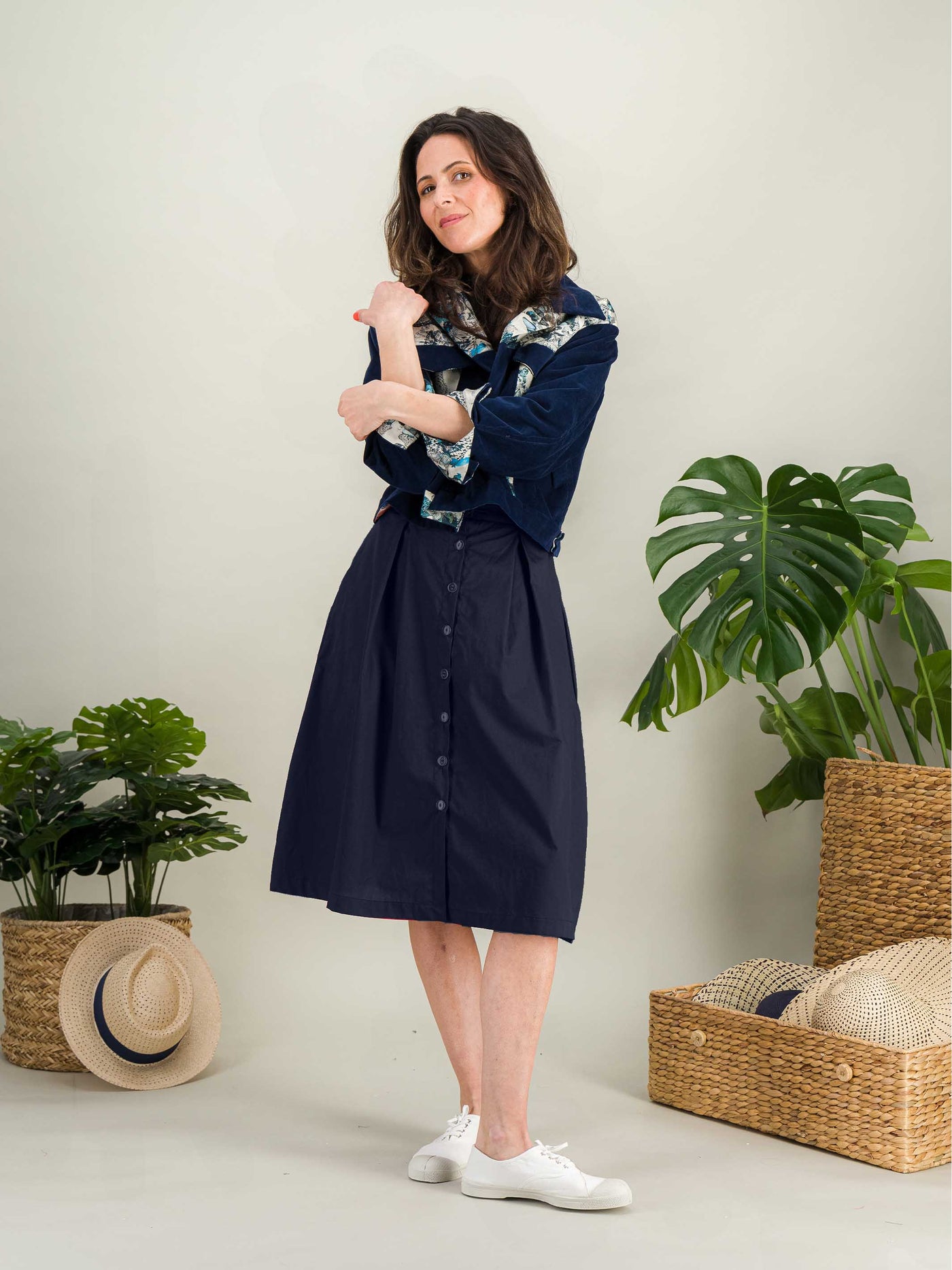 Anahide Saint André Morpho veste velours papillon
