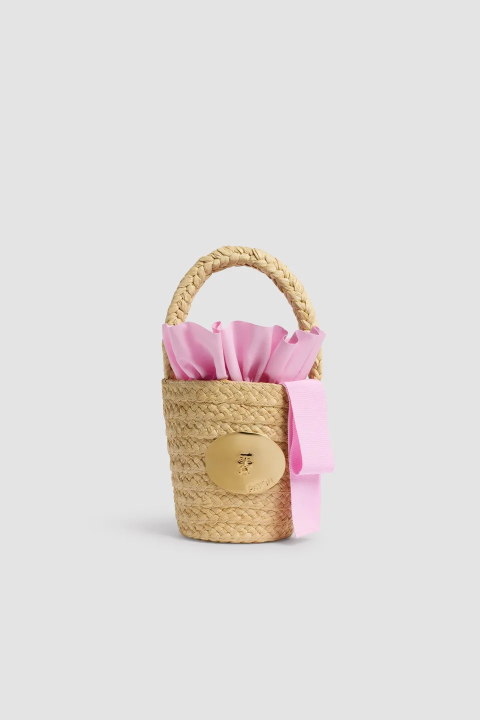 Patou Bucket P26AC0610140457P sac raphia Rose