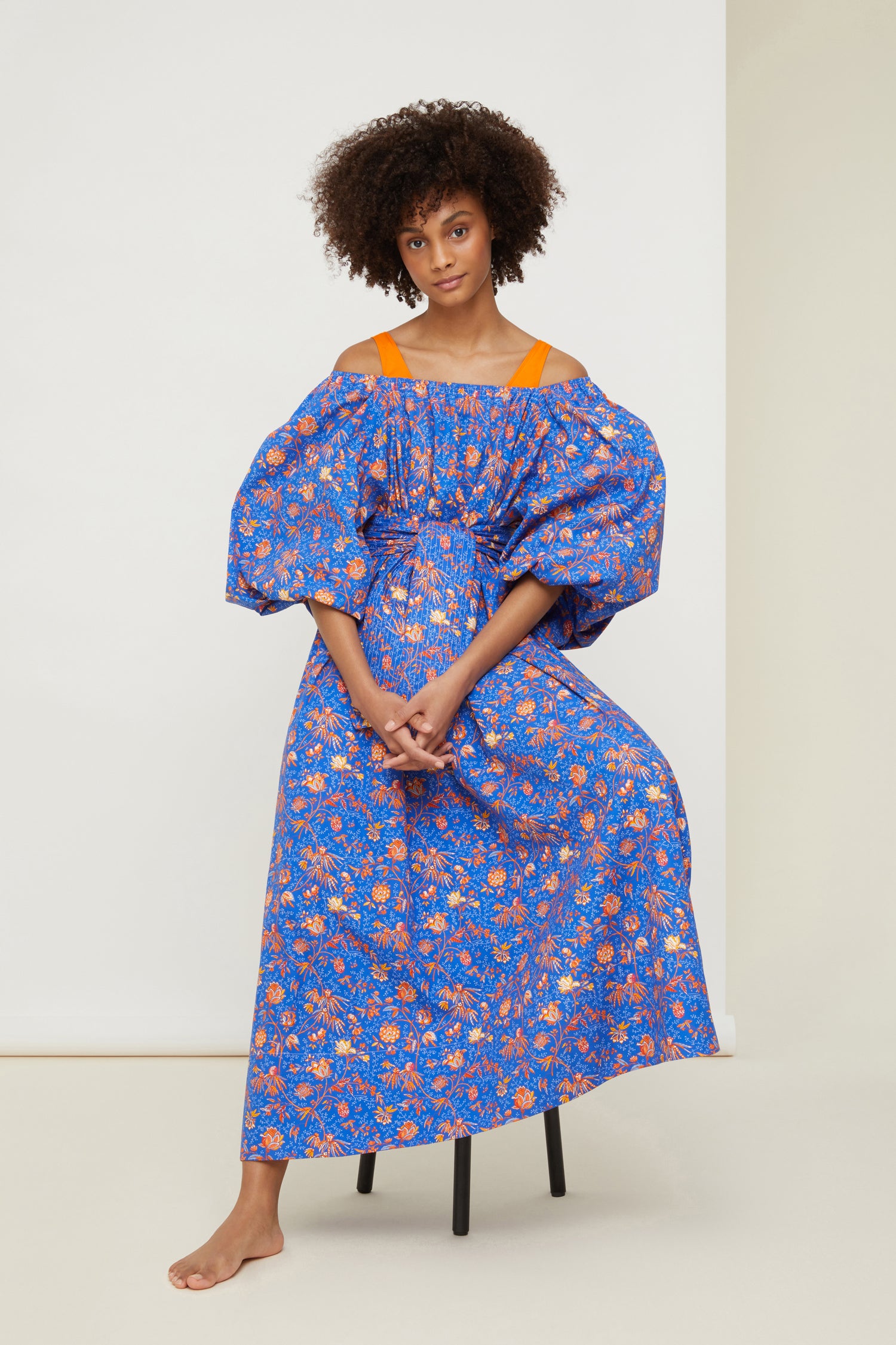 Patou DR037 maxi robe coton bio imprime citrus 38