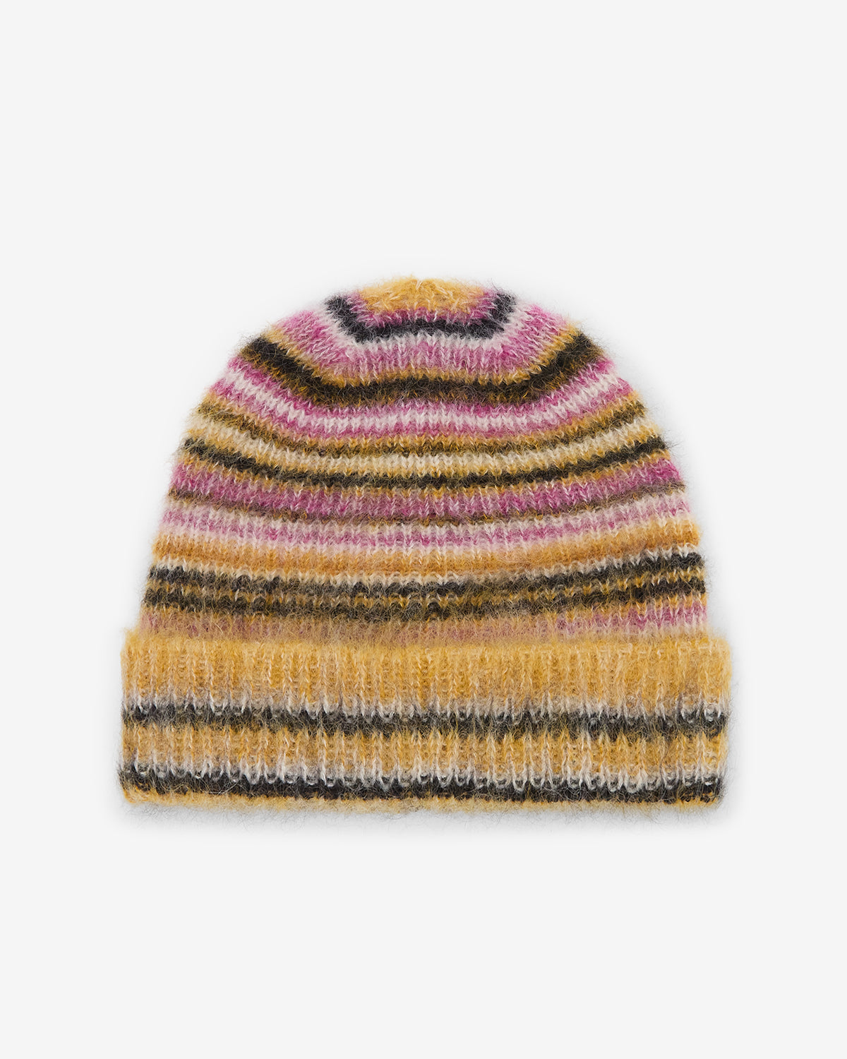 Isabel Marant Morenne bonnet mohair moutarde rayures