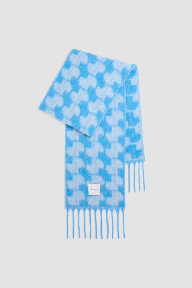 Patou Accessories H25AC0720198622B foulard Brittany Blue alpaga